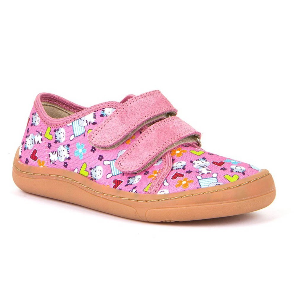 Zapatillas de lona Froddo Barefoot canvas Rosa animales