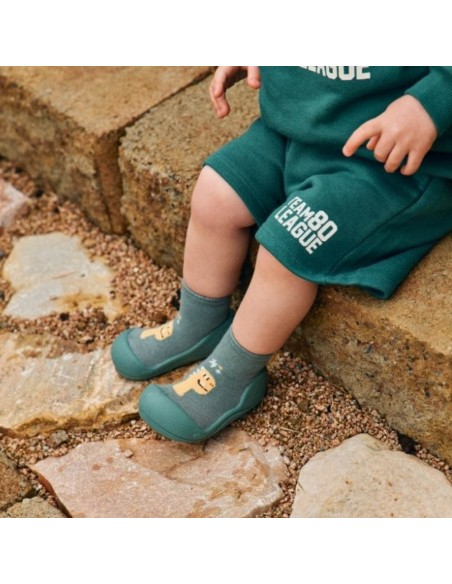 Zapatos primeros pasos Attipas Dino Green