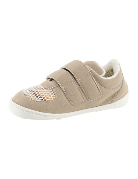 Zapatos barefoot veganos Baby Lobitos Duna Beige