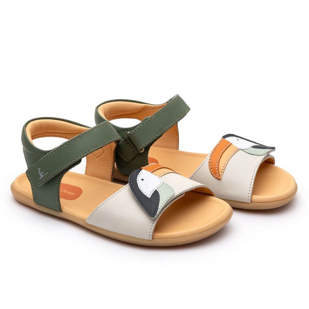 Sandalias barefoot Tip Toey Joey Toucan Beige-Verde