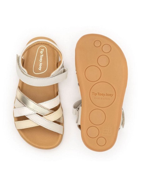 Sandalias barefoot Tip Toey Joey Criss Cross Multi Blanco