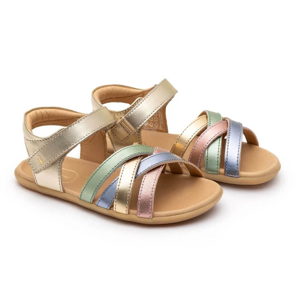 Sandalias barefoot Tip Toey Joey Criss Cross Multicolor Metal