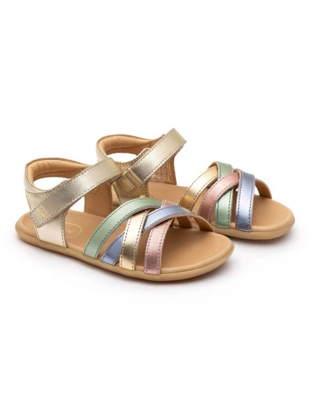 Sandalias barefoot Tip Toey Joey Criss Cross Multicolor Metal