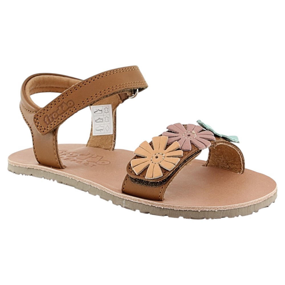 Sandalias barefoot Froddo Flexy Marrón Flores
