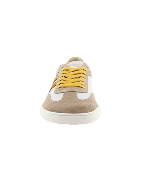 Zapatillas barefoot Flexi Nens 9026-X Suela XL Blanco-Mostaza