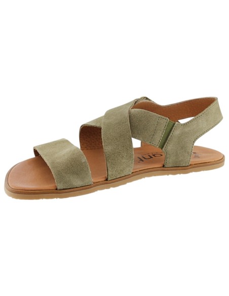 Sandalias barefoot Vivant Lino Kaki