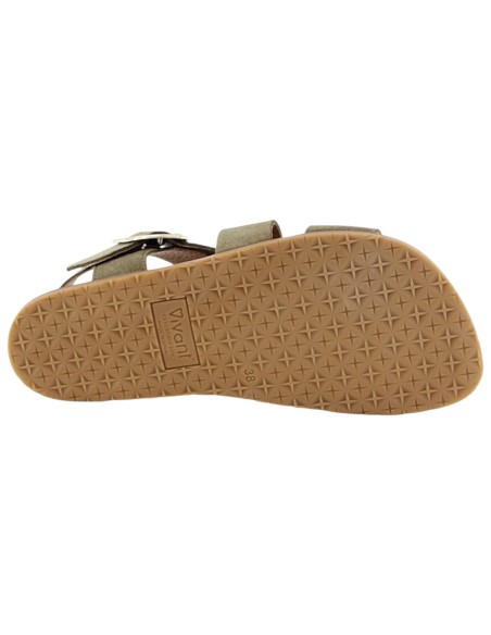 Sandalias barefoot Vivant Lino Kaki