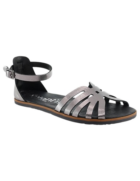 Sandalias barefoot Vivant Helia Metal Acero