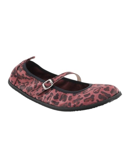 Merceditas barefoot 8252-C Flexi Nens Leo Fucsia-Negro