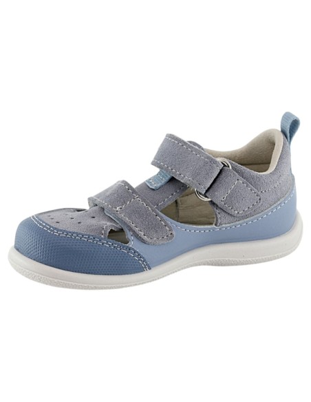 Sandalias respetuosas Zapyflex Doble Velcro Celeste