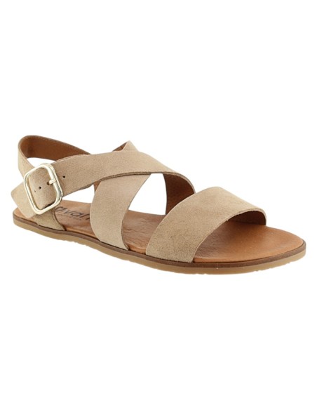 Sandalias barefoot Vivant Lino Camello