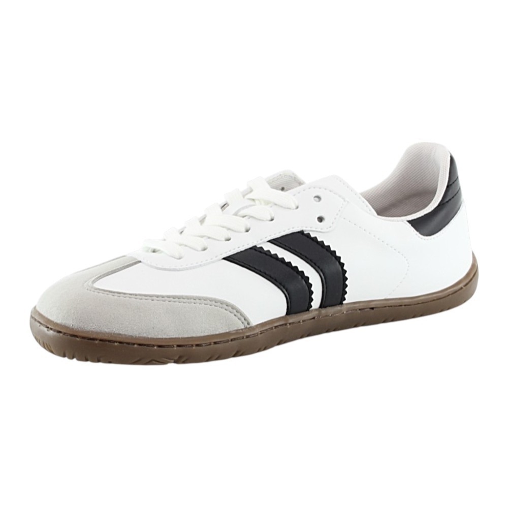 Zapatillas barefoot Coqueflex 4415 Piso Adam Blanco-Negro