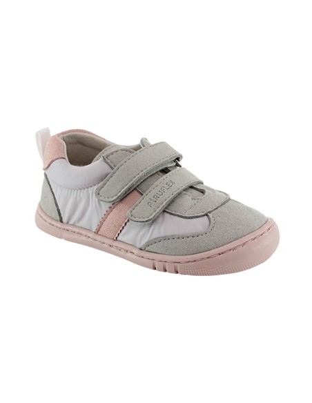 Zapatos barefoot Piruflex PF174-4 Gris claro-Rosa