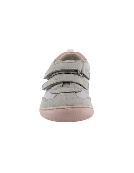 Zapatos barefoot Piruflex PF174-4 Gris claro-Rosa