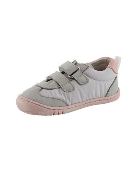 Zapatos barefoot Piruflex PF174-4 Gris claro-Rosa