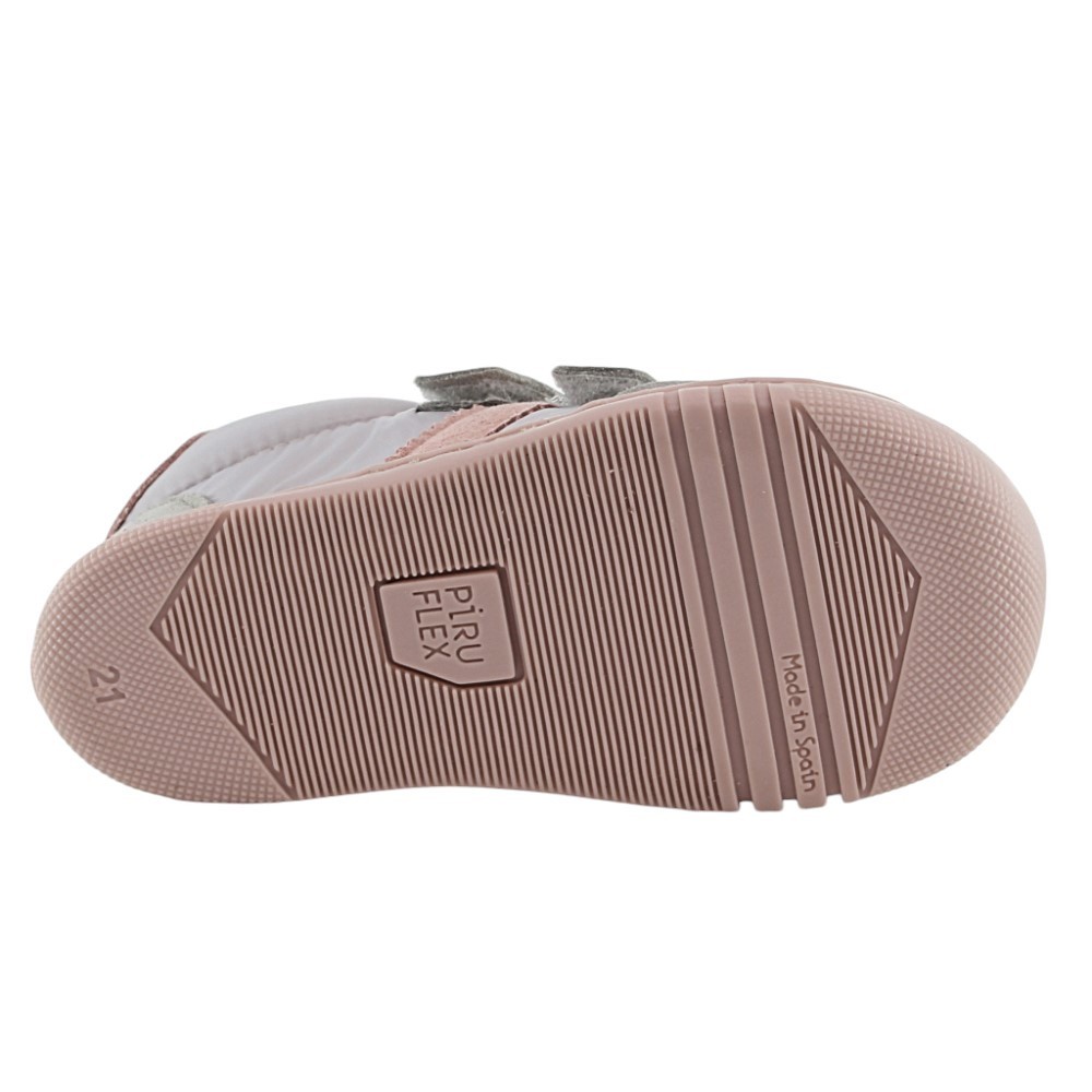Zapatos barefoot Piruflex PF174-4 Gris claro-Rosa