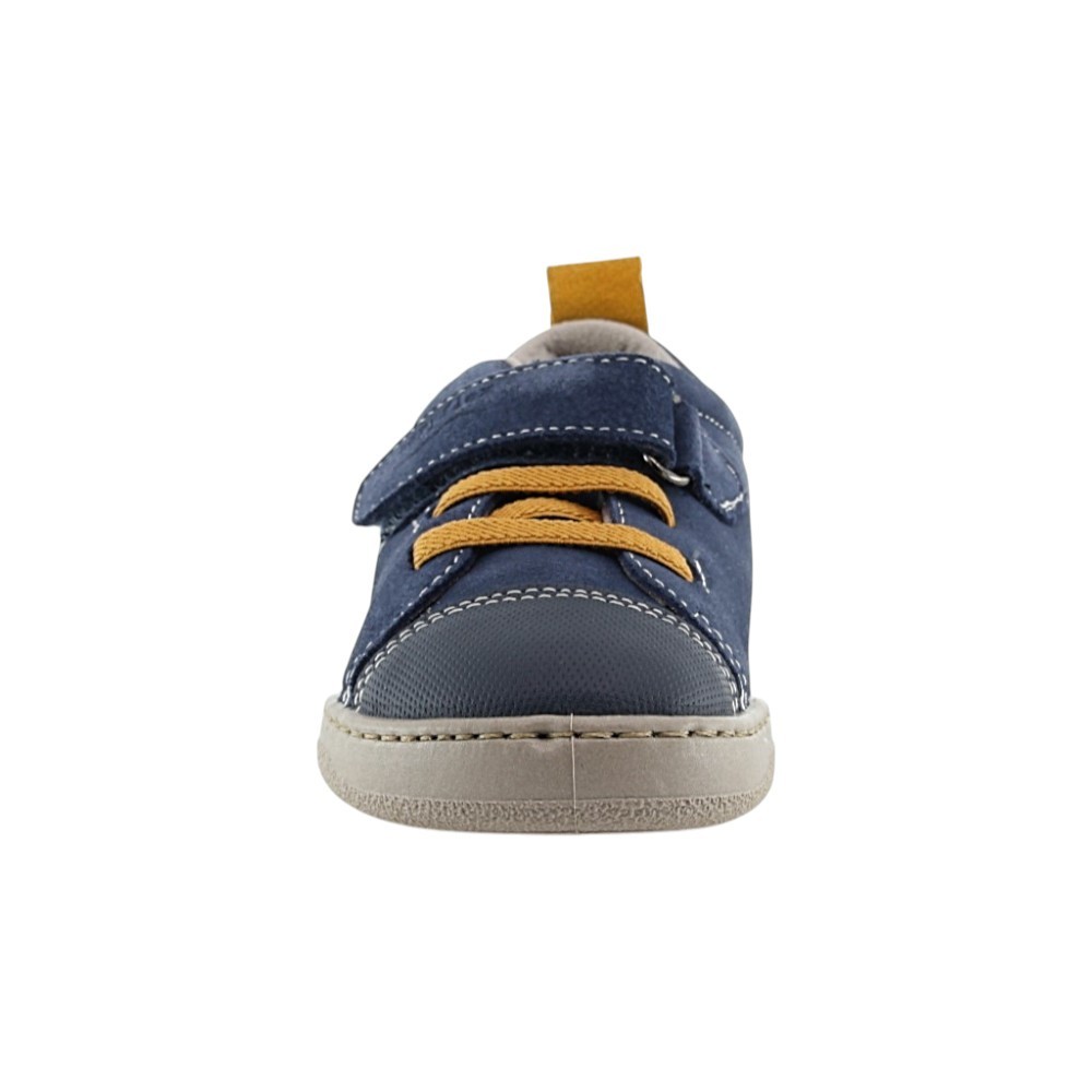 Zapatos respetuosos ZapyFlex  Velcro y elástico Jeans-Mostaza