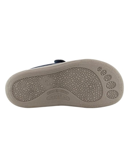 Zapatos respetuosos ZapyFlex  Velcro y elástico Jeans-Mostaza