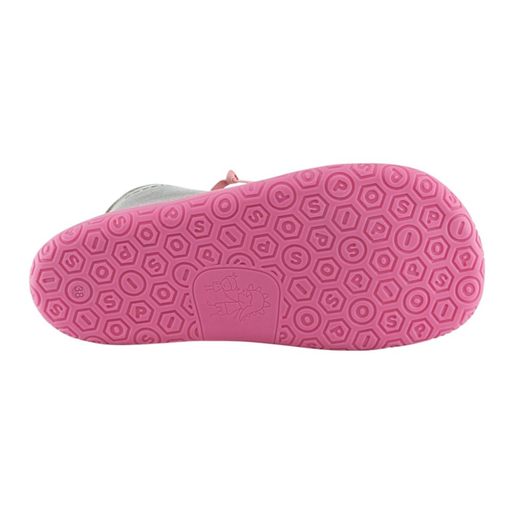 Botines barefoot Yoyo Metalpink elásticos y cremallera