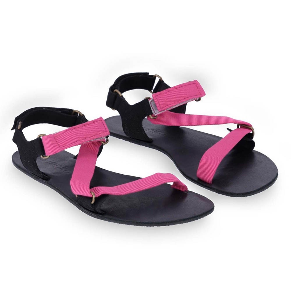 Sandalia barefoot Be Lenka Flexi Fucsia-Negro