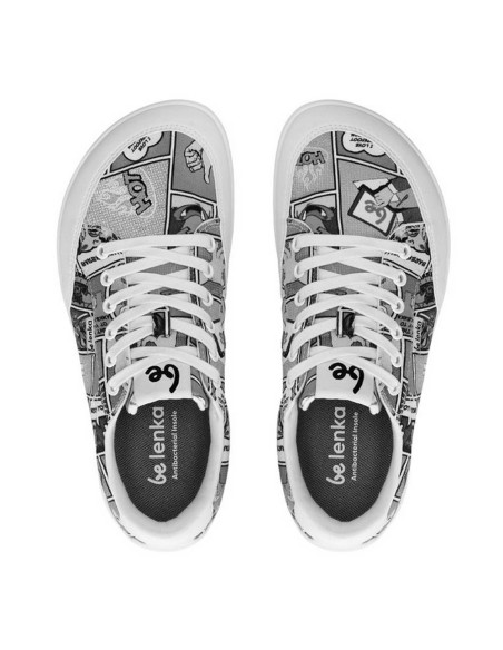 Zapatillas barefoot Be Lenka  Rebound Comics Negro-Blanco