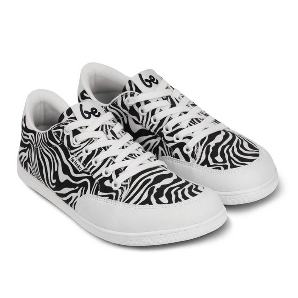 Zapatillas barefoot Be Lenka  Rebound Zebra Negro-Blanco