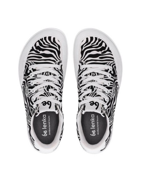 Zapatillas barefoot Be Lenka  Rebound Zebra Negro-Blanco