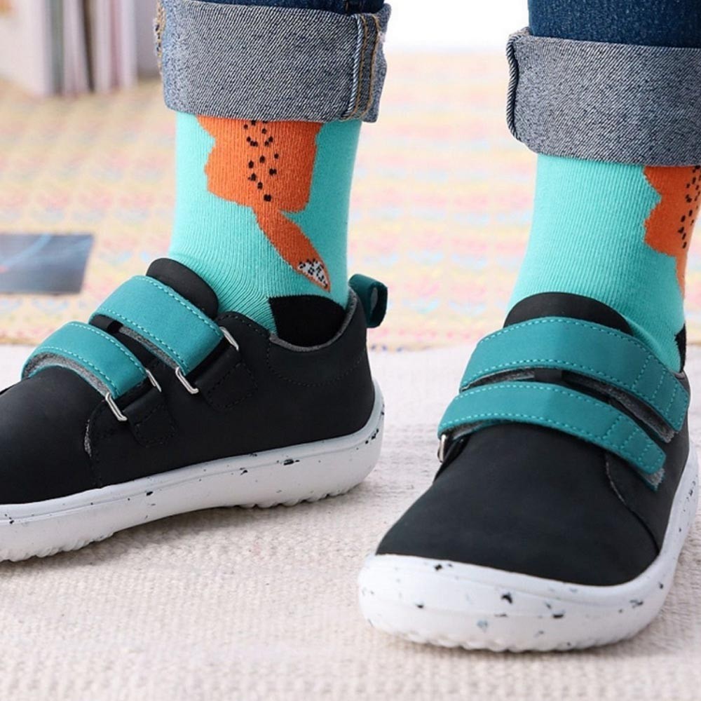 Zapatos barefoot Balenka Jolly Negro-Verde