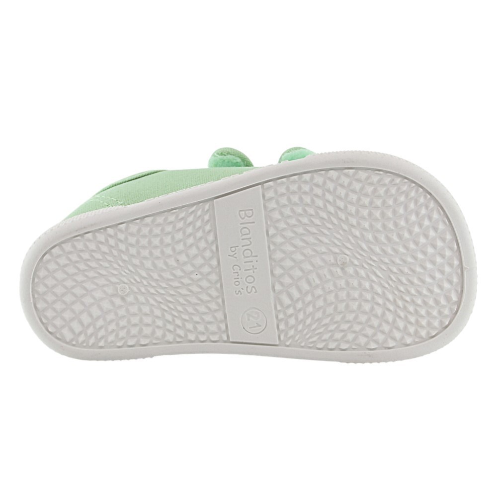 Zapatillas barefoot de lona Blanditos Coco Verde