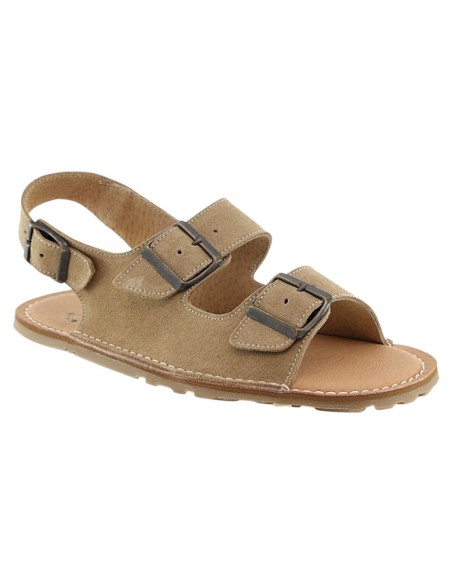 Sandalias barefoot Boston Lamine Serraje Marrón