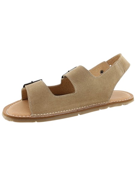 Sandalias barefoot Boston Lamine Serraje Marrón