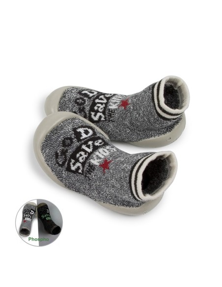 Calecetines con suela Collégien Kids Gris