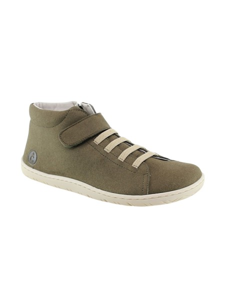 Botines barefoot Coqueflex 15231 Militar elásticos y cremallera