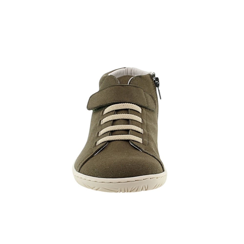 Botines barefoot Coqueflex 15231 Militar elásticos y cremallera