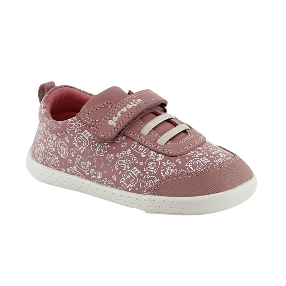 Zapatos respetuosos Garvalín 241305- C159 Rosa estampado