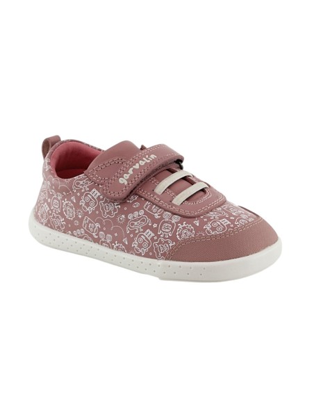 Zapatos respetuosos Garvalín 241305- C159 Rosa estampado