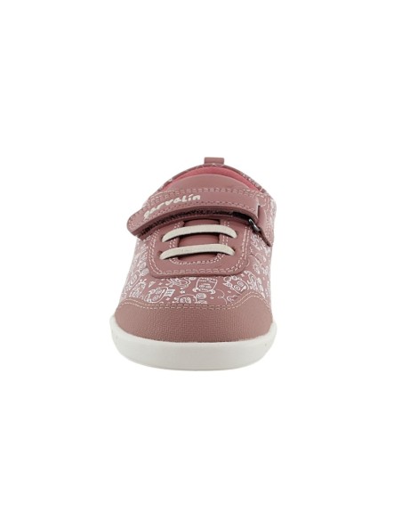 Zapatos respetuosos Garvalín 241305- C159 Rosa estampado