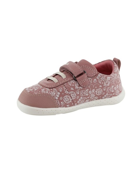 Zapatos respetuosos Garvalín 241305- C159 Rosa estampado