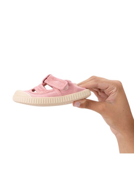 Sandalias barefoot de lona Igor Wide Berri Rosa