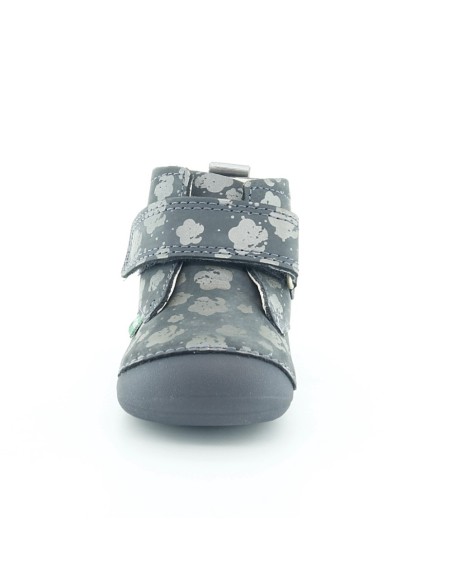 Zapatos Kickers Sabio Gris Flores