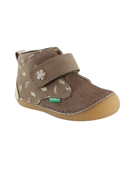 Botines Kickers Sabio Beige Serigrafiado