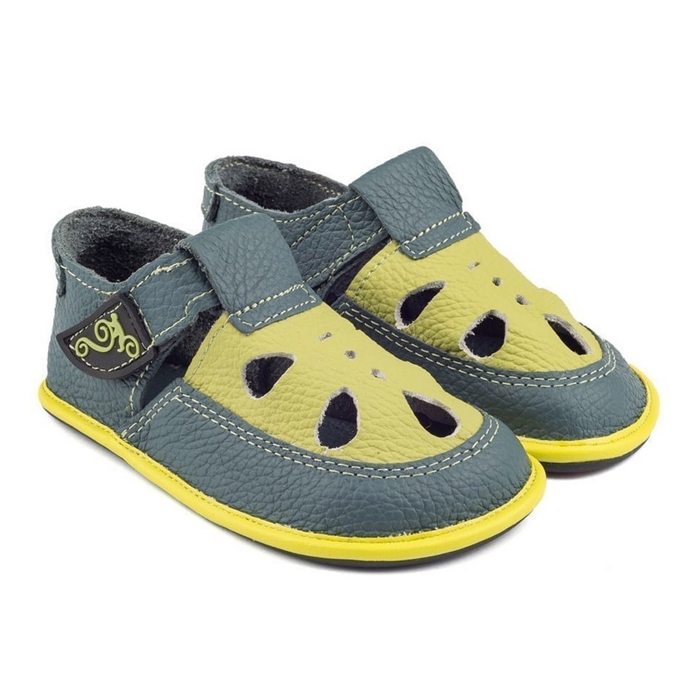 Sandalias respetuosas  Magical Shoes Coco Amarillo-Gris