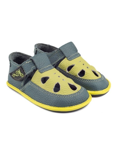 Sandalias respetuosas  Magical Shoes Coco Amarillo-Gris