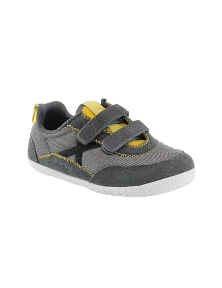 Zapatillas Munich Baby Koda Gris-Amarillo