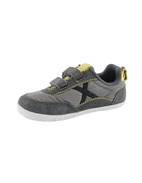 Zapatillas Munich Baby Koda Gris-Amarillo