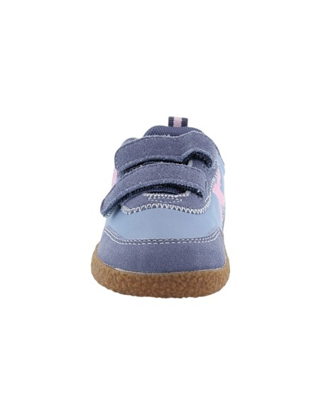 Zapatillas BAREFOOT Munich Baby Koda Azul-Rosa