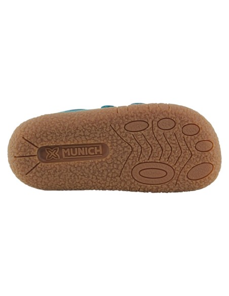 Zapatillas BAREFOOT Munich Baby Koda Verde Turquesa