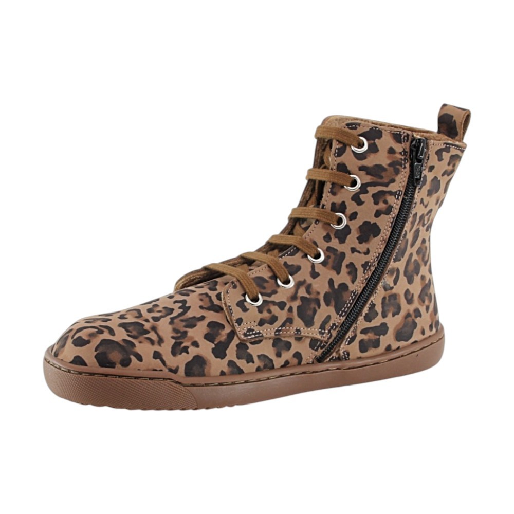 Botas militares barefoot Flexi Nens Forro pelo 9085-X Leopardo