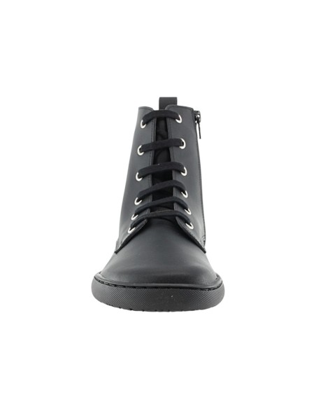 Botas militares barefoot Flexi Nens 9085-X Negro Piel