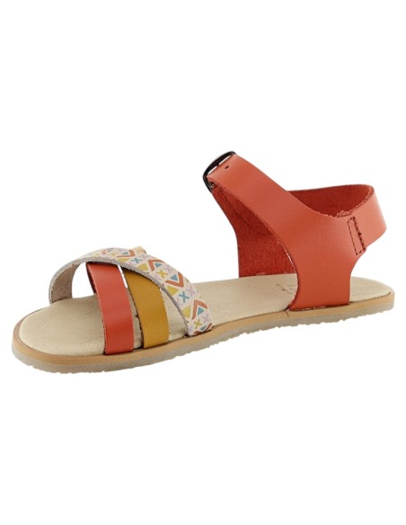 Sandalias Barefoot Flexi Nens 5126-PR suela Prime Multi Naranja